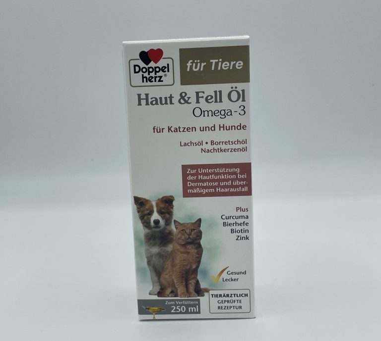 Doppelherz Skin and Coat Oil - Омега-3 масло за здрави кожа и козина за КЧ и КТ 250 мл