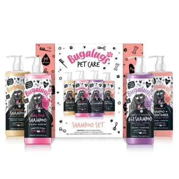 BugaLugs Shampoo Set Dog Grooming Giftset (4x500ml) Подаръчен Комплект Шампоани