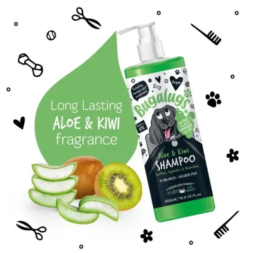 BugaLugs Aloe & Kiwi Хидратиращ Шампоан за Кучета 500 мл