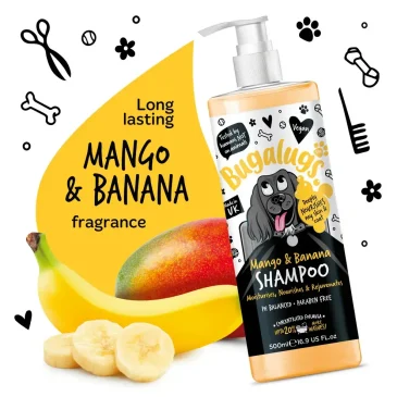 BugaLugs Mango & Banana -Подхранващ Шампоан за кучета с манго и банан 250 мл