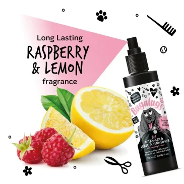 BugaLugs 2 in 1 Detangler & Leave in Conditioner with Raspberry & Lemon Спрей за Разресване 2в1 с Малина и Лимон for Dogs 200 мл